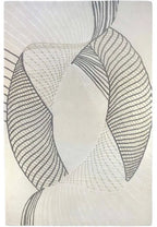 Abstract art piece with geometric shapes on a light background